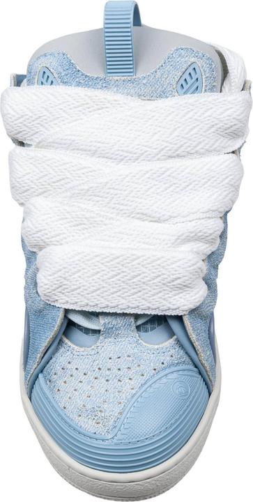 Produktbild Lanvin curb sneakers in leather and mesh color denim blue (37)