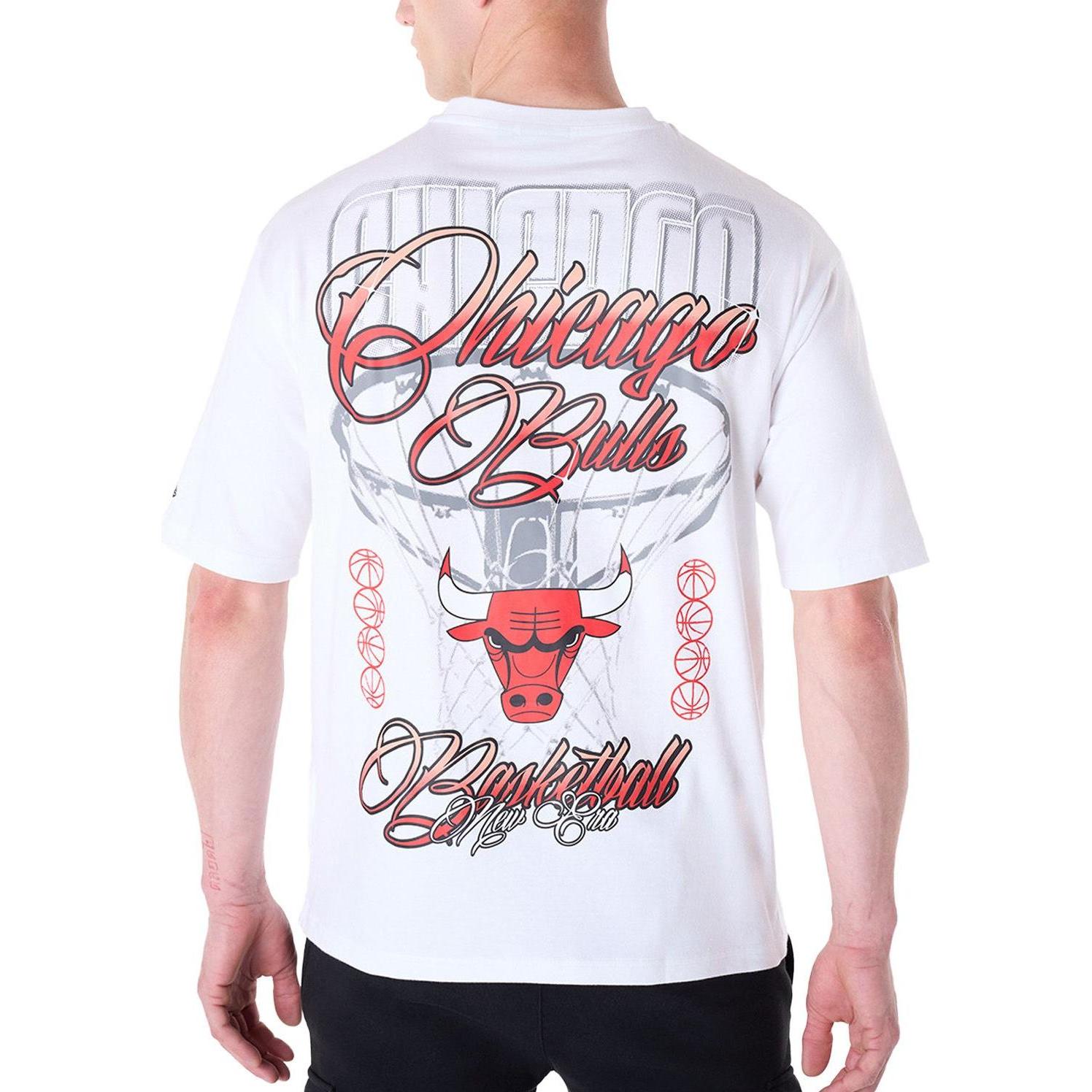 Thumbnail - New Era, Herren, Shirt, NBA Shirt - GRAPHIC Chicago Bulls weiss - M, Weiss, (M)