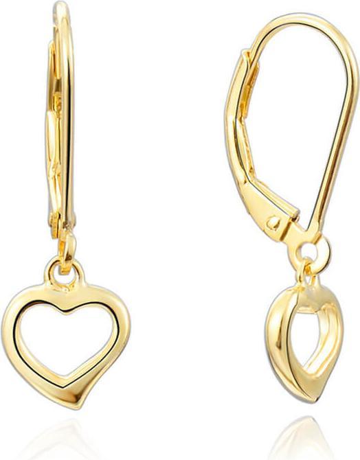 Produktbild Beneto Gold plated silver earrings with hearts AGUC1960-GOLD (L)