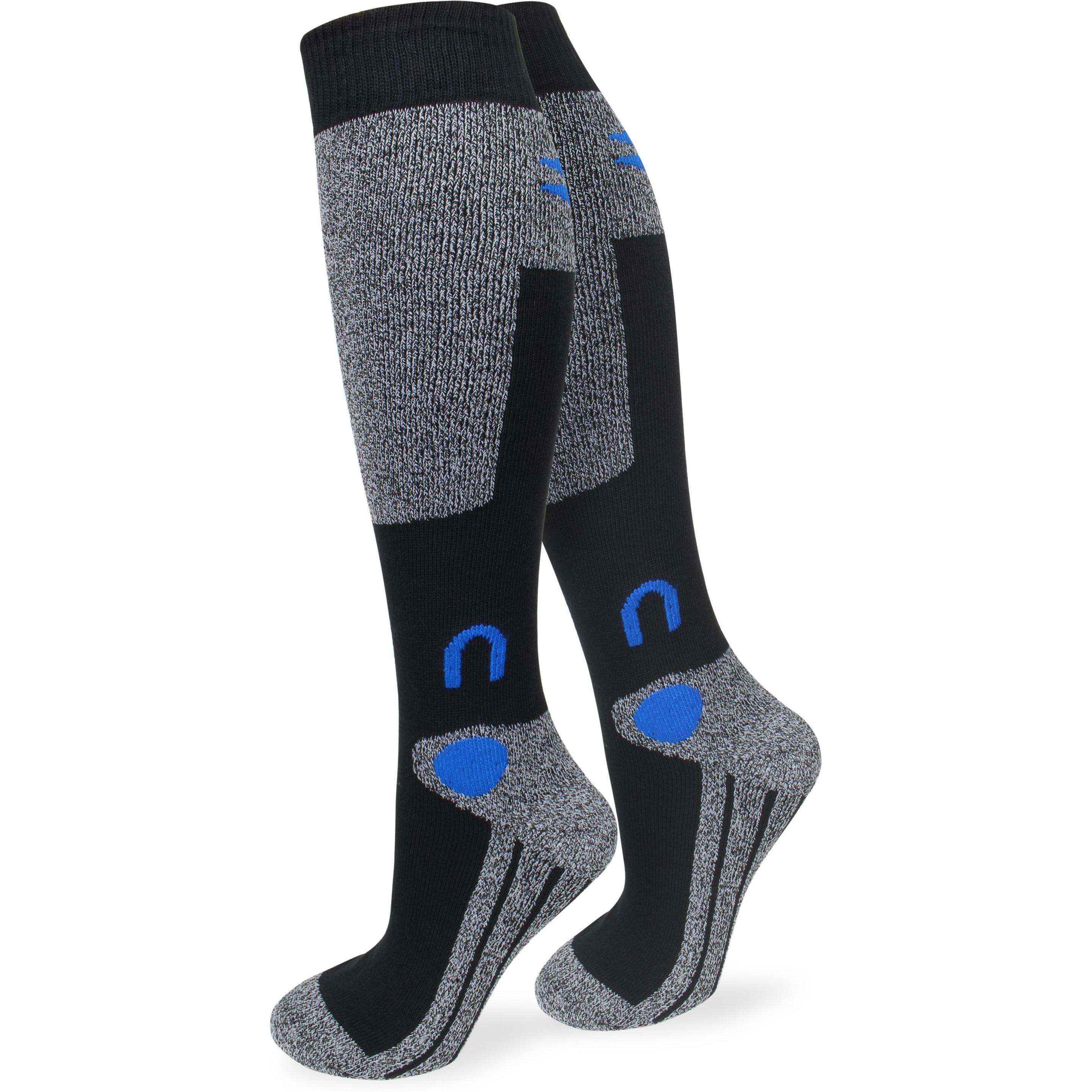 Thumbnail - Normani, Herren, Socken, 2 Paar Ski-Kniestrümpfe, Blau, (2er Pack, 35 - 38)