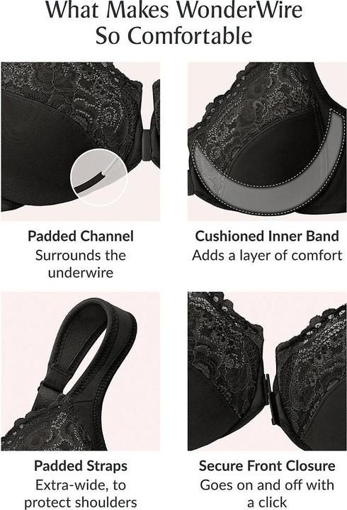 Produktbild Glamorise Bügel-BH Elegance mit Spitze (Einzelpack, 90 G)