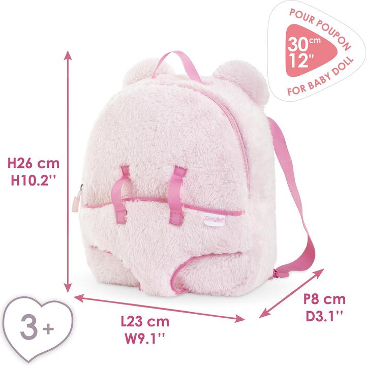 Image du produit Corolle Cor. MPP 30cm sac à dos en peluche + civière