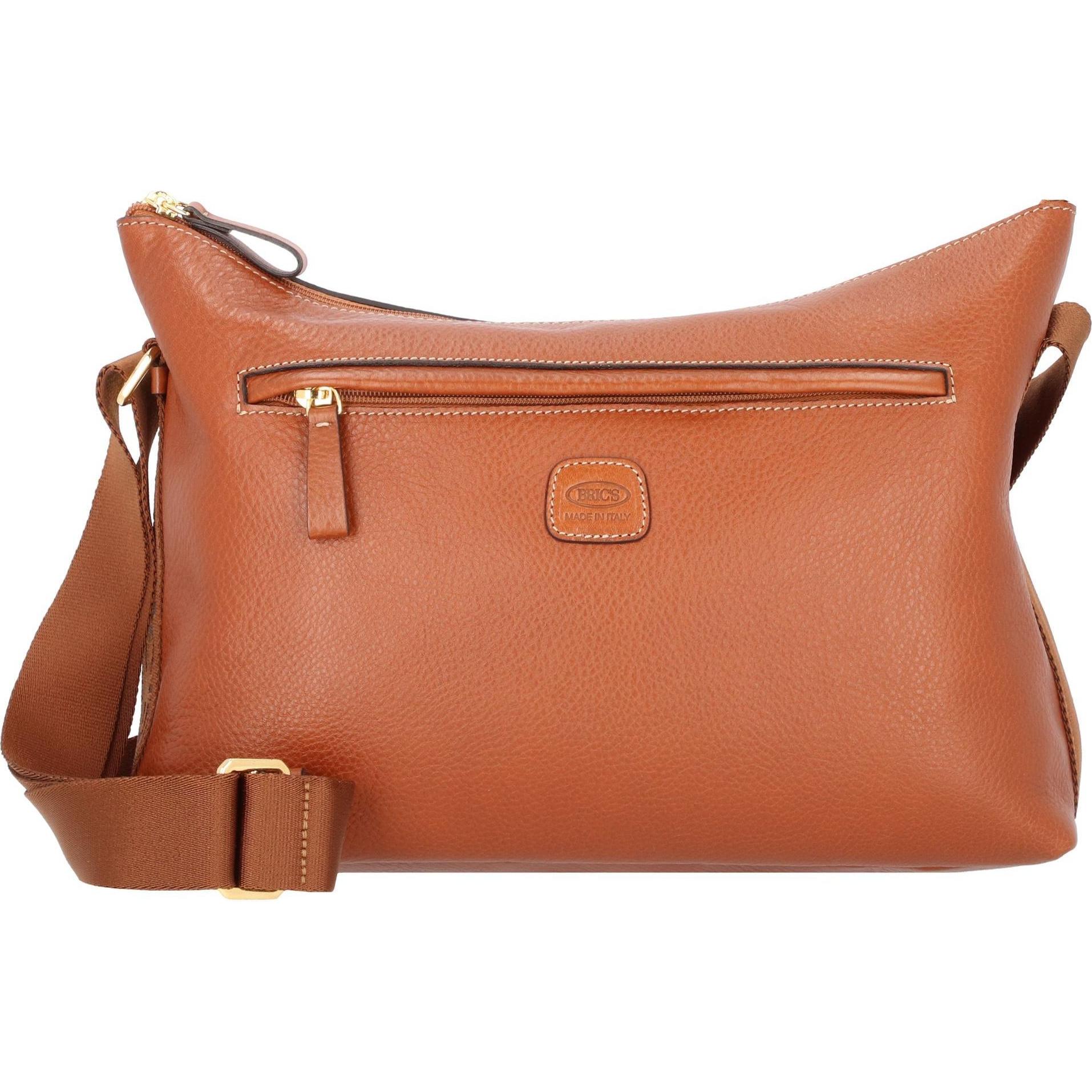 Brics, Handtasche, Life Pelle Umhängetasche Leder 35 cm, Braun