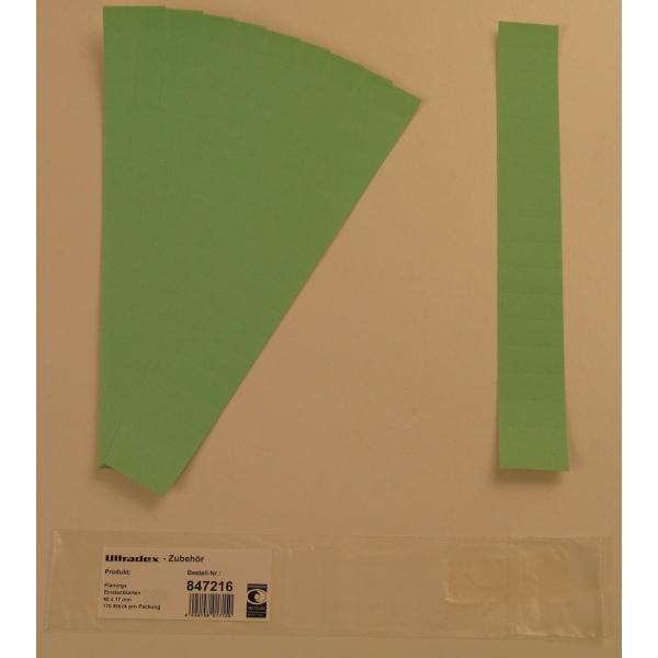 Ultradex, Kartenaufbewahrung, Einsteckkarten für 20mm Einsteckschiene 40x17mm VE=170 Stück lind