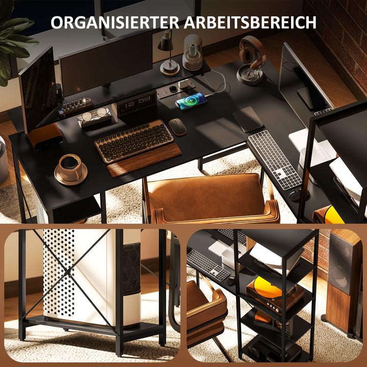 Actual product image Homcom Eckschreibtisch (140 x 137 x 139.5 cm)