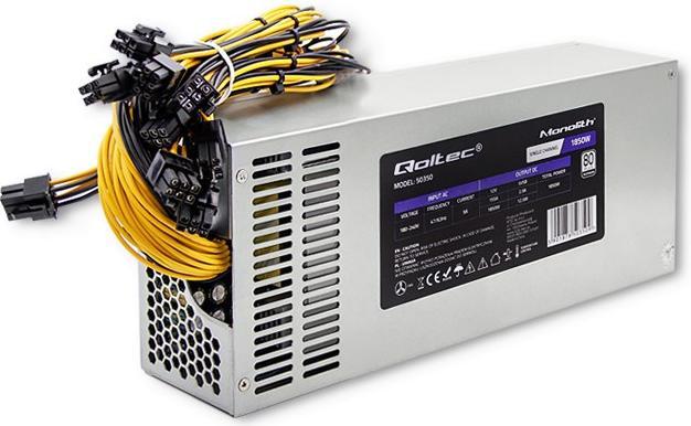 Actual product image Qoltec 50350 POWER SUPPLY 1850W PCI-E 80 Plus Platinum Gaming Miner (1850 W)