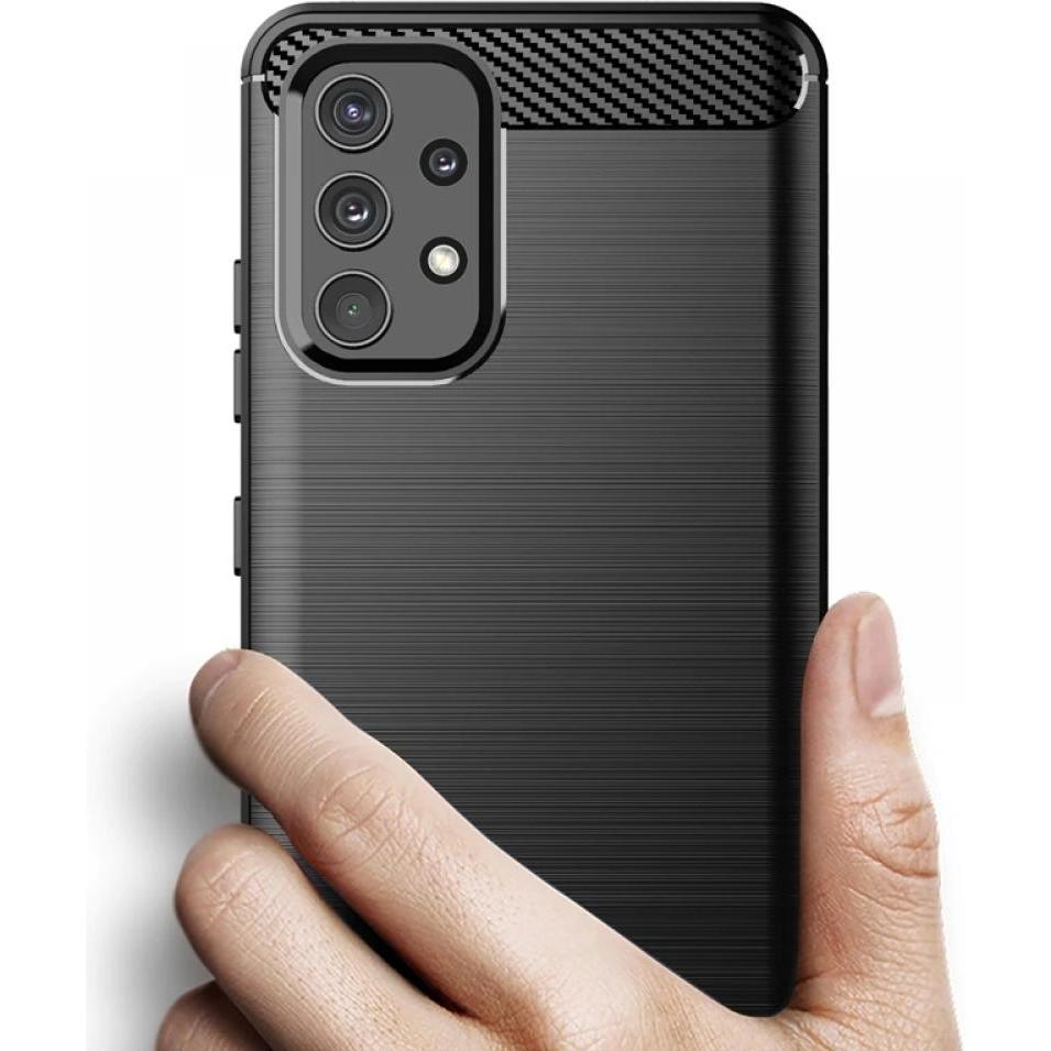 Thumbnail - Screenguard Samsung Galaxy A32 4G Hülle Carbon Brushed Soft TPU (Samsung Galaxy A32), Smartphone Hülle, Schwarz