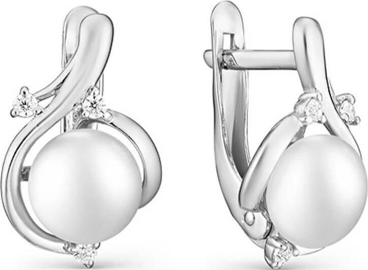 Image du produit JVD Boucles d'oreilles élégantes en perle avec zircons SVLE0913XH2P100