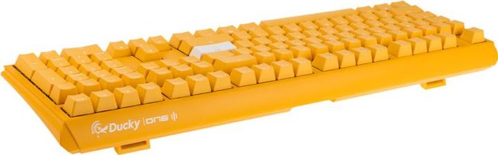 Actual product image Ducky One 3 Yellow Gaming Keyboard, RGB LED - MX-Red (US) (US, Cable)