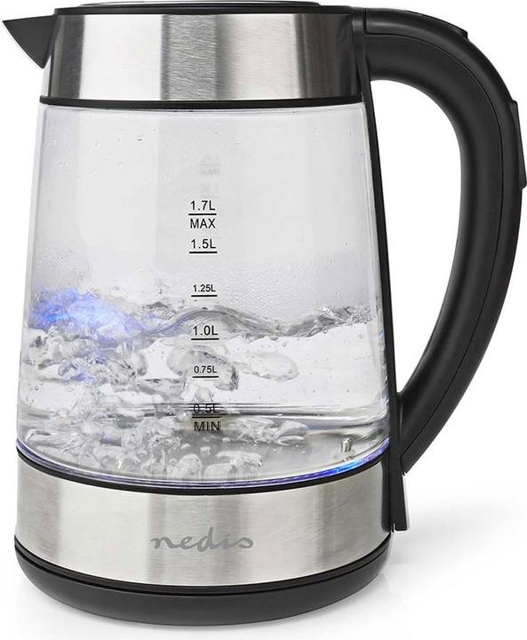 Nedis Wasserkocher - Glasgehäuse - Temperaturanzeige - Variable Temperaturen (60, 70, 80, 90, 100 (1.70 l)