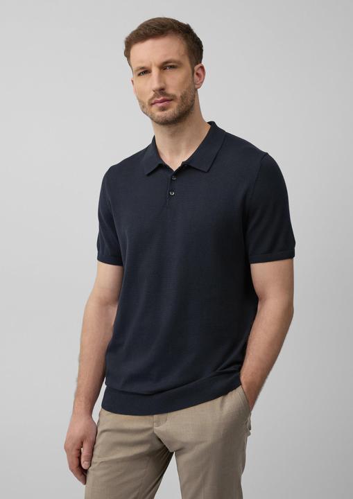 Produktbild s.Oliver Strickpullover Feinstrick-Poloshirt aus Baumwoll-Modalmix (S)