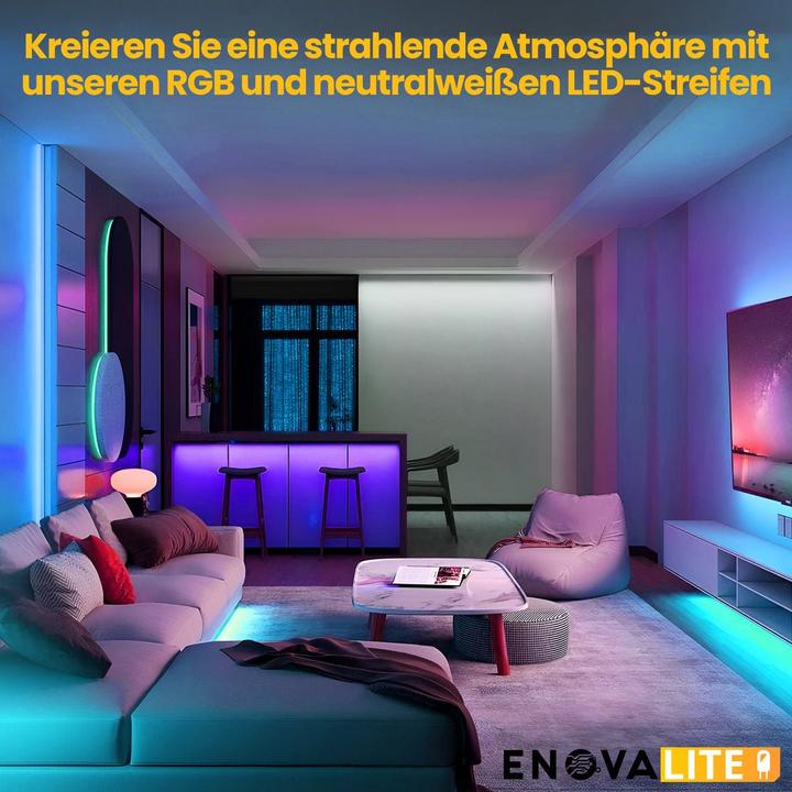Productafbeelding Enovalite LED-strips (RGB, 500 cm, Interieur, Buiten)