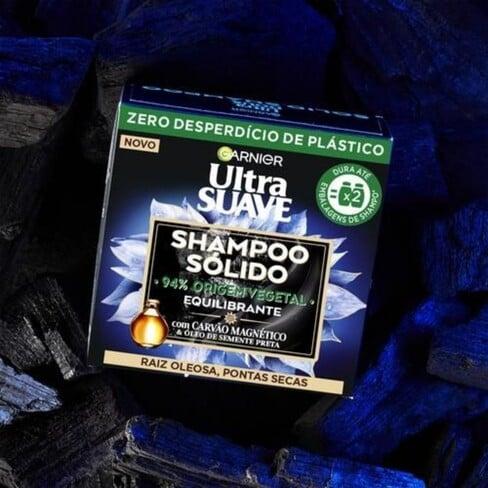Actual product image Garnier Ultra Suave (Solid Shampoo, Magnetic Charcoal and Black Cumin Oil, 60 g)