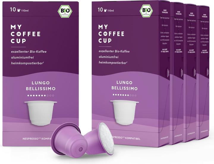 Immagine prodotto My-Cups Caffè biologico Lungo Bellissimo capsule 10 capsule (10 x Porta.)