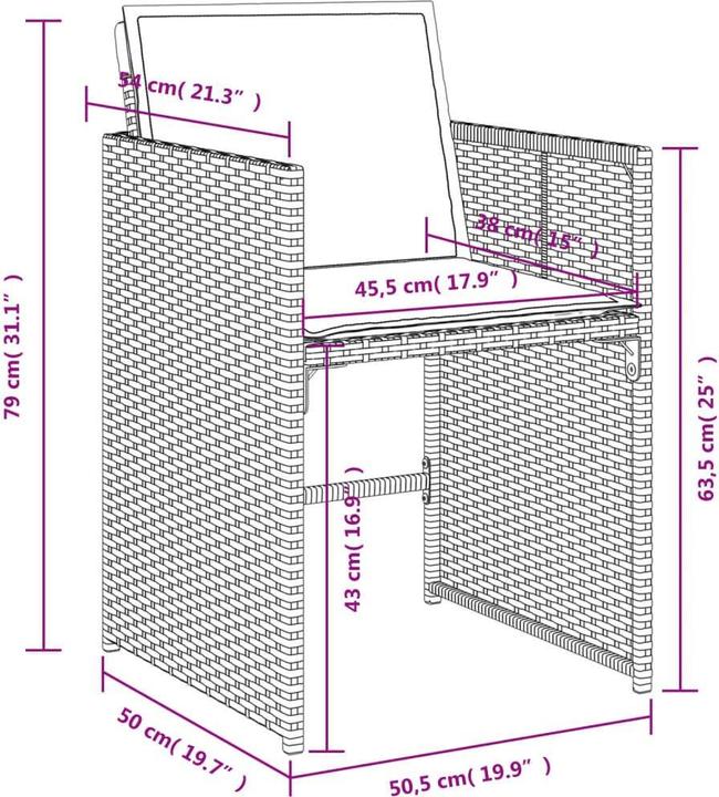 Produktbild vidaXL Garten Essgruppe