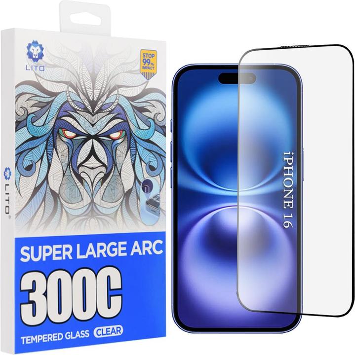 Lito - D+ Max 300C - iPhone 16 - Clear (1 Stuk, Apple iPhone 16)