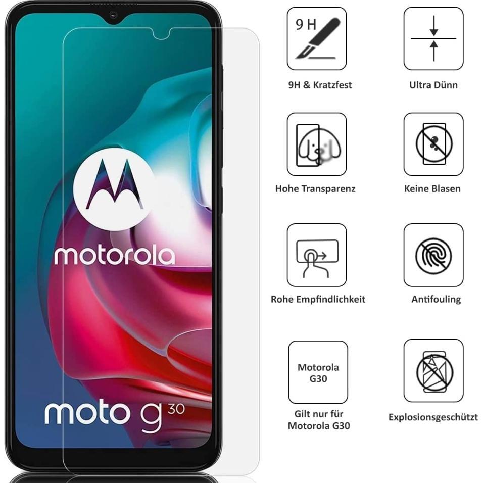Thumbnail - Screenguard Motorola Moto G30 Panzerglas Schutzfolie Case Friendly Design (1 Stück, Motorola Moto G30), Smartphone Schut...