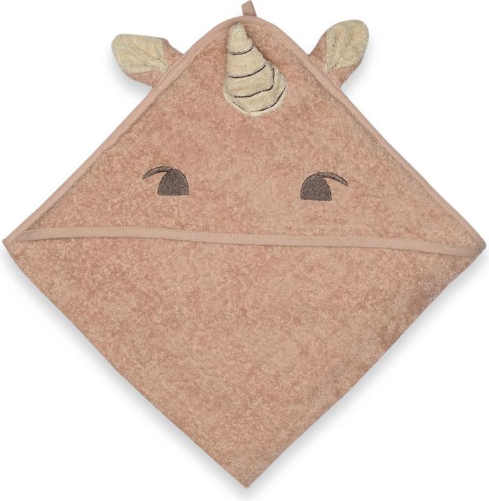 Nuuroo Aki hooded baby towel - Rose Unicorn (NU552)