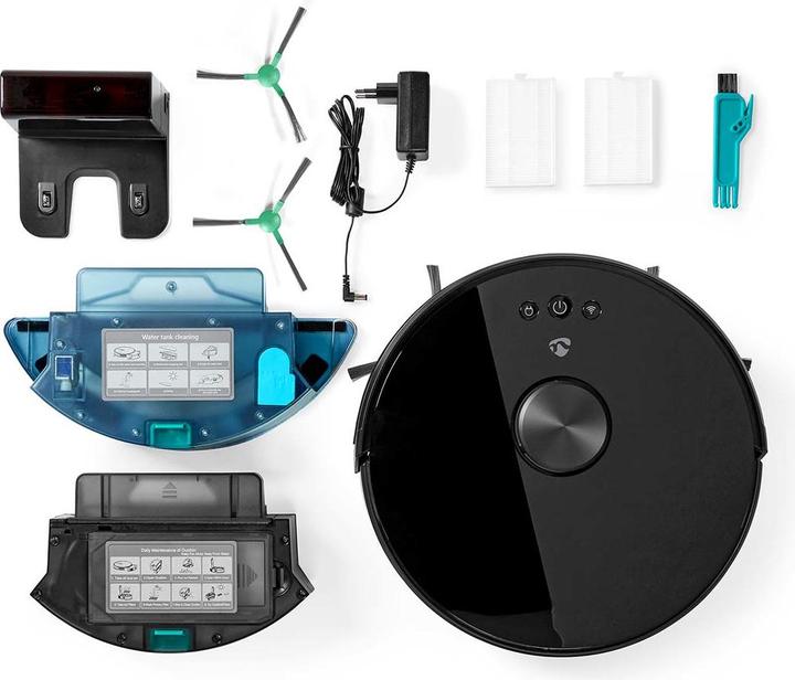 Produktbild Nedis WIFIVCL001CBK- Robotický Vysavač | Laserová navigace | Wi-Fi | Kapacita Sběrné Nádrže: 0.6 l (2000 Pa)