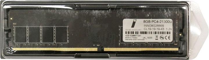 Productafbeelding Innovation IT Zwart 8GB DDR4 2666MHZ DIMM (1 x 8GB, 2666 MHz, DDR4 RAM, DIMM 288 pin)