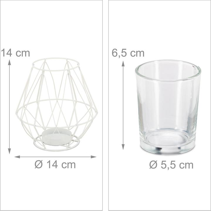 Actual product image Relaxdays Tealight holder (14 x 14 x 14 cm)