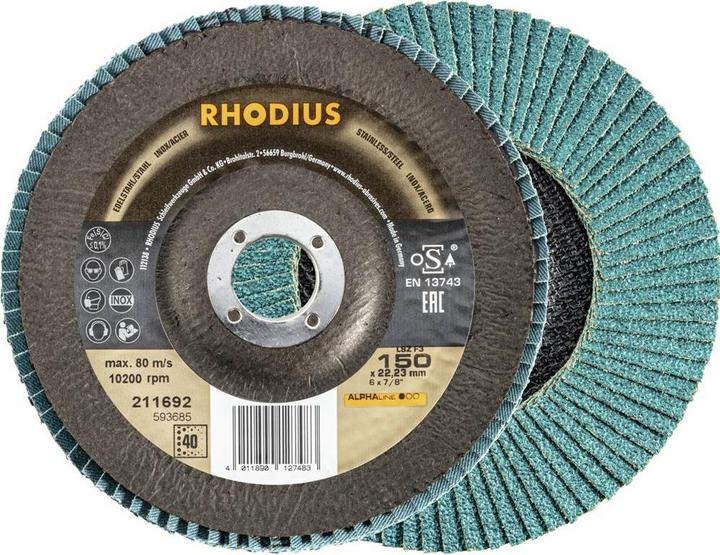 Disque Lamelle Pour Acier Inox TOPLINE VISION COOL - 125 X 22.23 - Rhodius