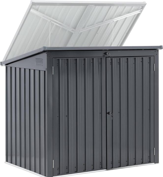 Produktbild Uniprodo Metall-Mülltonnenbox Mülltonnenverkleidung für 2 Tonnen (240 L) abschliessbar