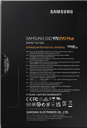 Actual product image Samsung 970 EVO Plus (500 GB, M.2 2280)