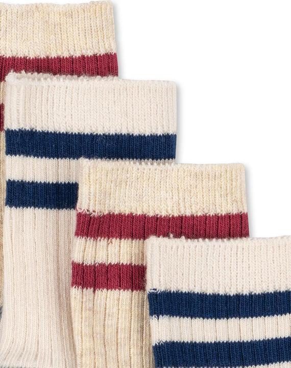 Produktbild Konges Slojd 2Pack Gerippte Socken Off White Multi Stripe (2er Pack, 22 - 24)