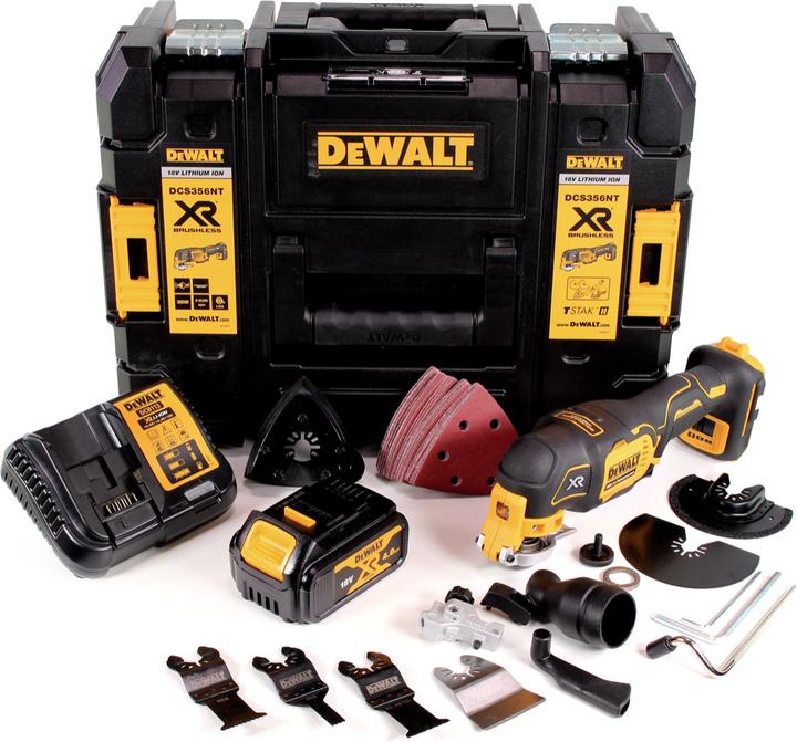 Actual product image DeWalt DCS 356 M1 Utensile multifunzione oscillante a batteria 18V / Brushless + Set di 35 accessori