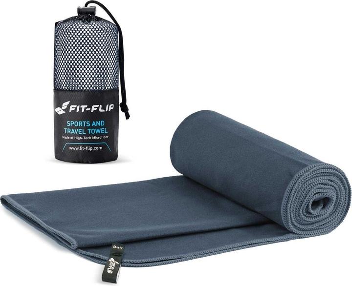 Produktbild Fit-Flip Mikrofaser Handtuch schnelltrocknend mit Tasche 40x80cm (40 x 80 cm)