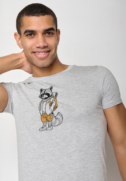 Actual product image Greenbomb T-Shirt Animal Raccoon Hike (XXL)