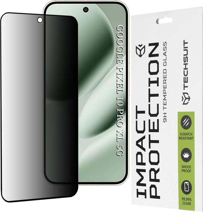Produktbild Techsuit - 111D Privacy Full Glue - Google Pixel 10 Pro XL - Black (1 Stück, Google Pixel 10 Pro XL)