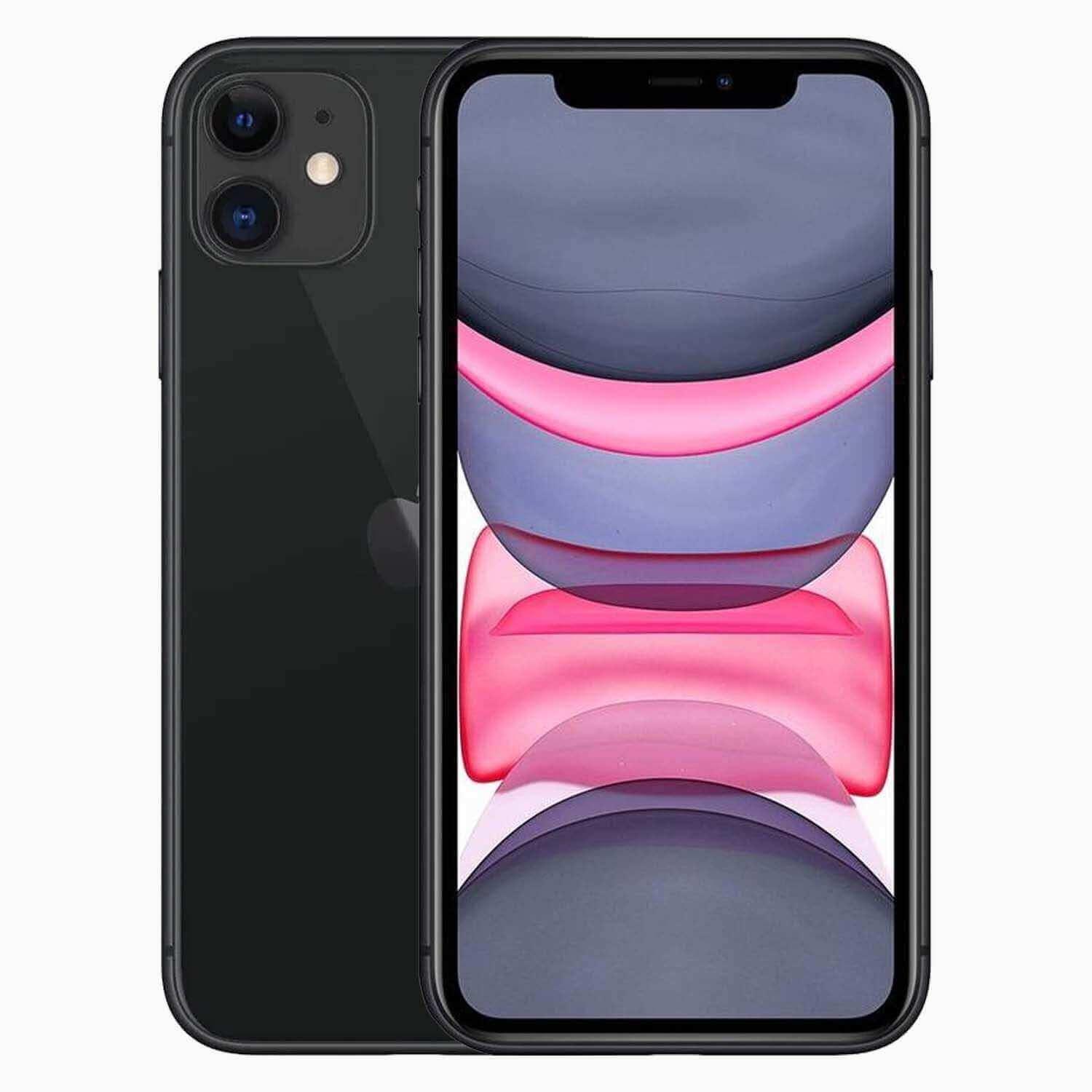 Thumbnail - Forza Refurbished iPhone 11 (128 GB, Black, 6.10", 12 Mpx, Dual SIM, C / Gut), Smartphone Refurbished, Schwarz