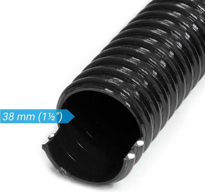 Actual product image Wiltec 50m Pond hose Spiral hose 38 mm (1 1/2") black