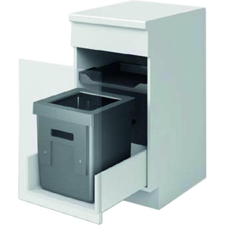 Peka Metall Abfallsystem Oeko Universal 40 l, Abfalleimer, Grau