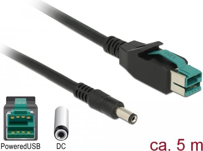 Produktbild Delock 85501 PoweredUSB Kabel Stecker 12 V (5 m)