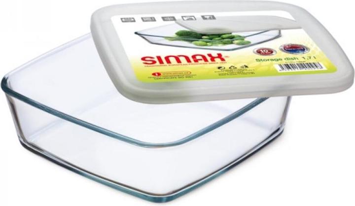 Actual product image Glass Fresh Food Jar with Lid square (0.50 l)