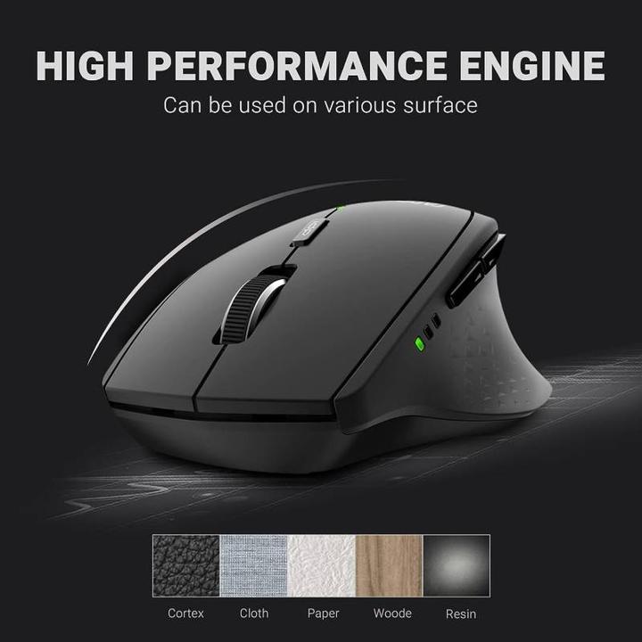 Actual product image Rapoo - MT550 - Bluetooth Maus - Kabellose Maus, Schwarz (Wireless)