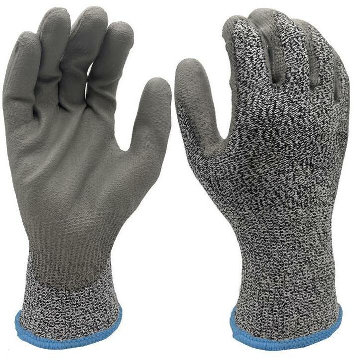 Actual product image FTM Nylon work glove, 9/L, grey/black (L)