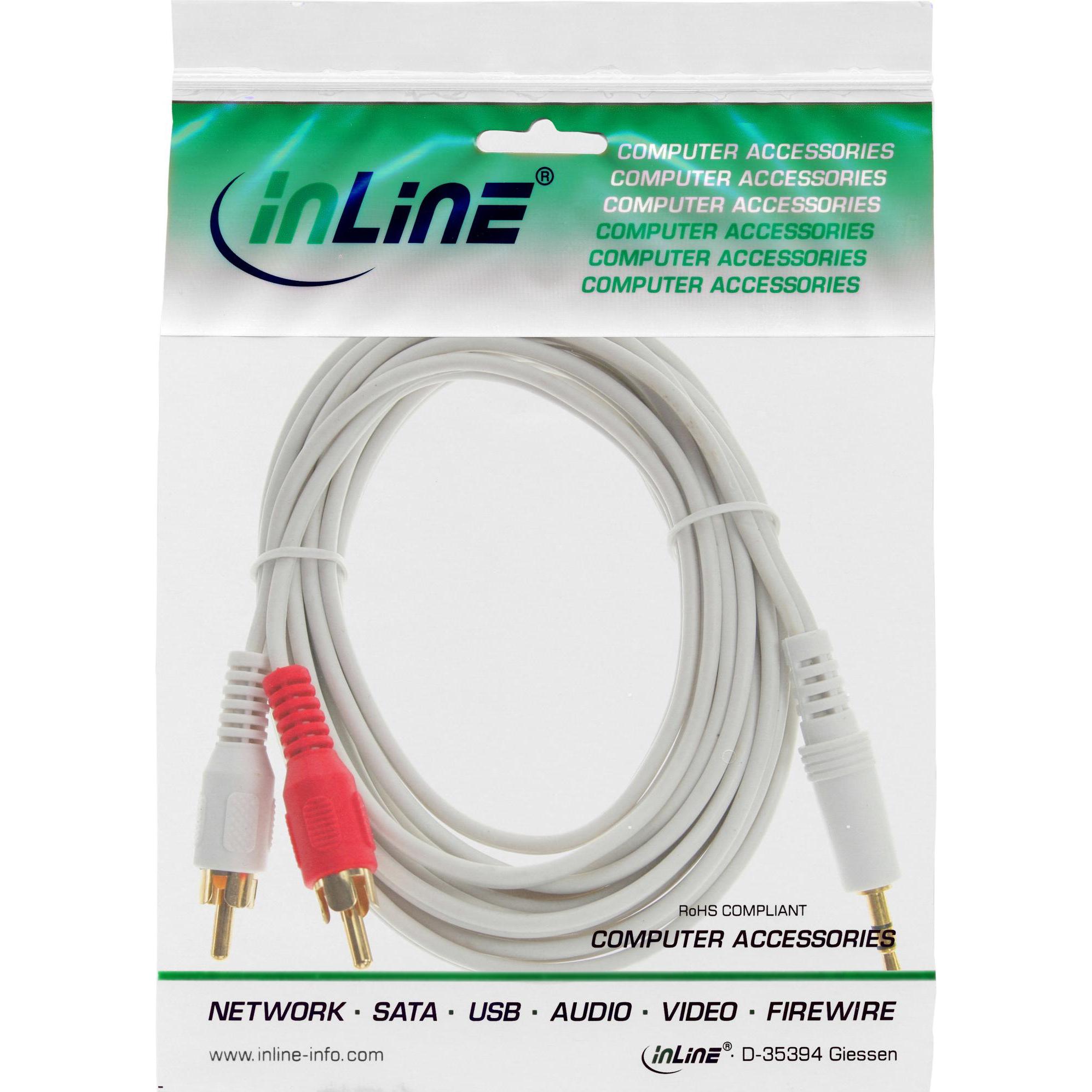 Thumbnail - InLine 3.5mm – Cinch (7.50 m, Cinch, 3.5mm Klinke (AUX)), Audio Kabel