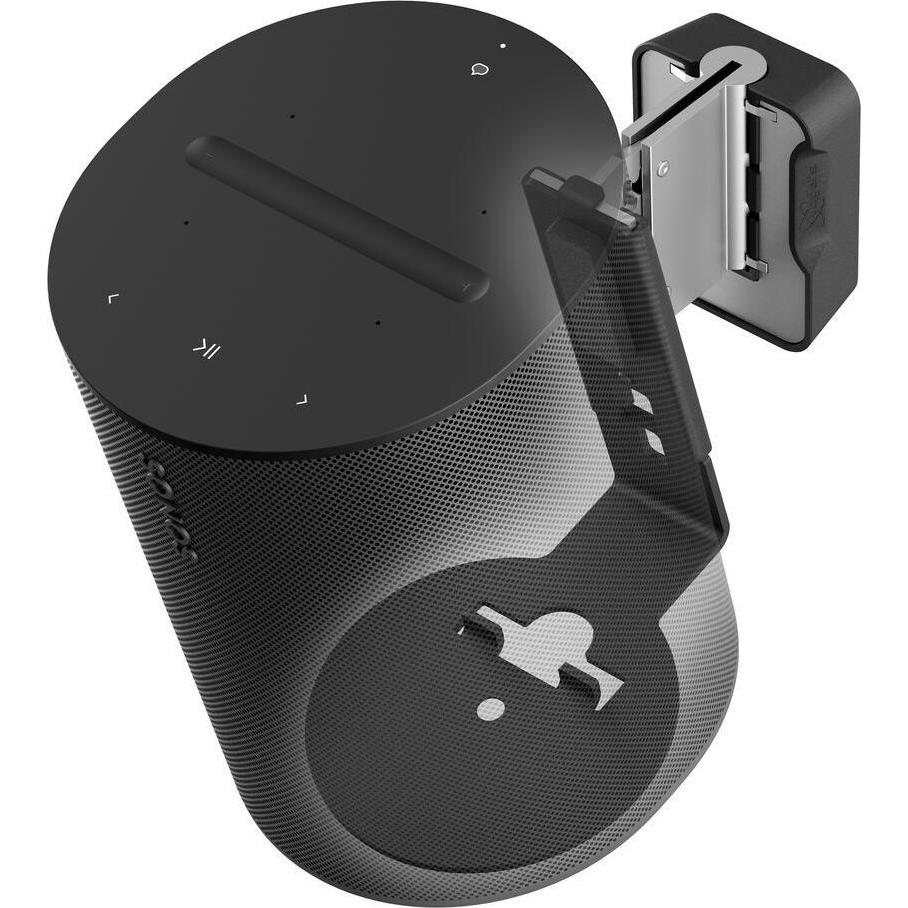 Vogels SWM 4111 Cuscinetto per altoparlanti Sonos per Era 100 (nero) (1 pz., Installazione a parete, Perno di rotazione), Stativo + Montaggio a muro p