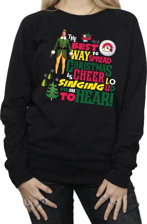 Actual product image Elf Womens/Ladies Christmas Cheer Sweatshirt (M)