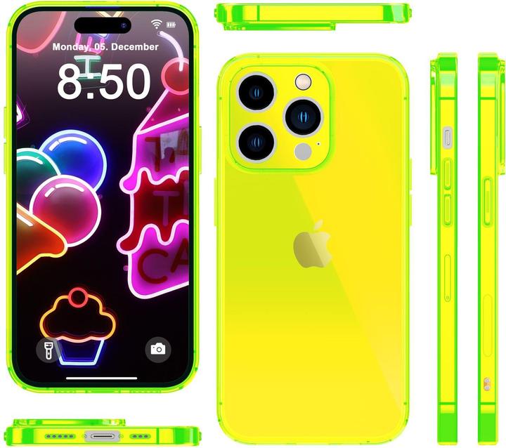 Produktbild Nalia Klar Transparente Neon Silikon Hülle (Apple iPhone 14 Pro Max)