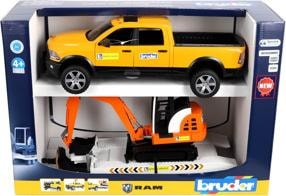 Actual product image Bruder RAM Rental Service mit Minibagger