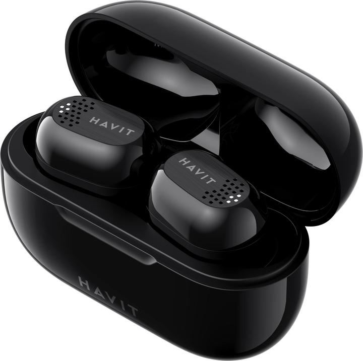 Produktbild Havit TWS Bluetooth Headset Black Kabellos Kopfhörer im Ohr Musik Schwarz (5 h, Kabellos)