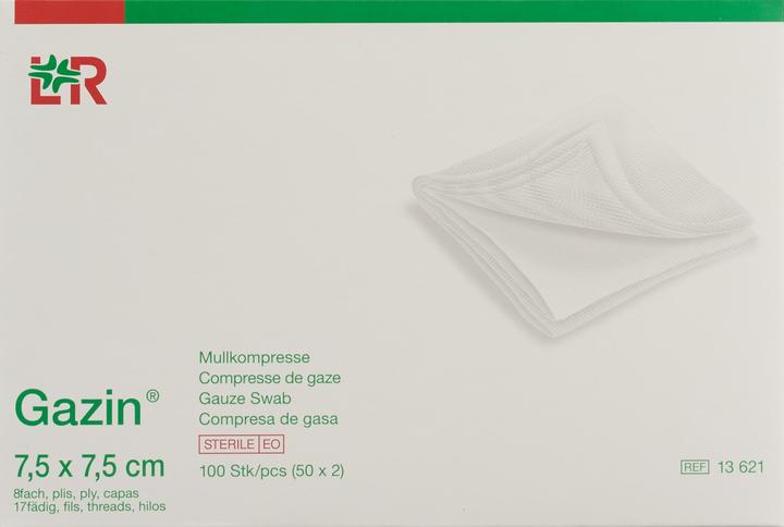 Produktbild Gazin Mullkompressen 7.5x7.5cm 8-fach steril