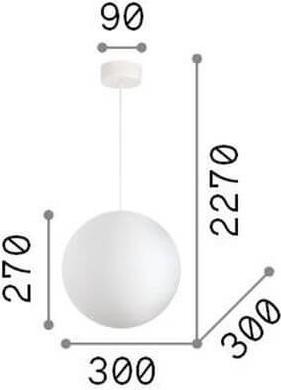 Immagine prodotto Ideal lux CARTA lampada a sospensione E27 ⌀300mm dimmerabile bianco 226026 (E27)