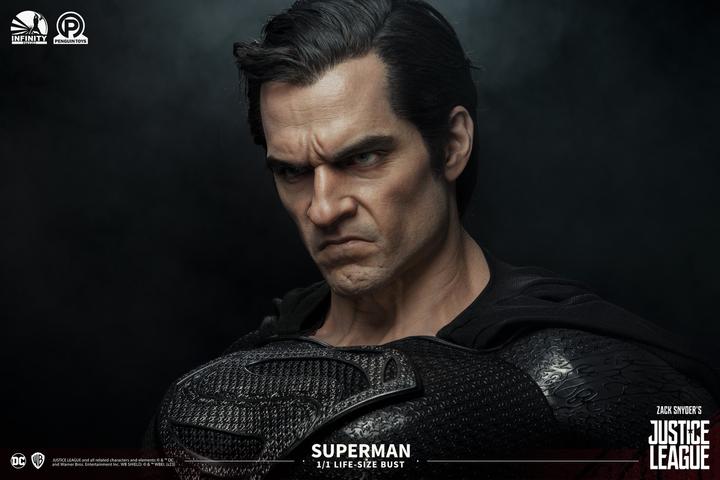 Actual product image Infinity Studios Snyder's Justice League "Superman - Black Version" 1/1 Lifesize Bust