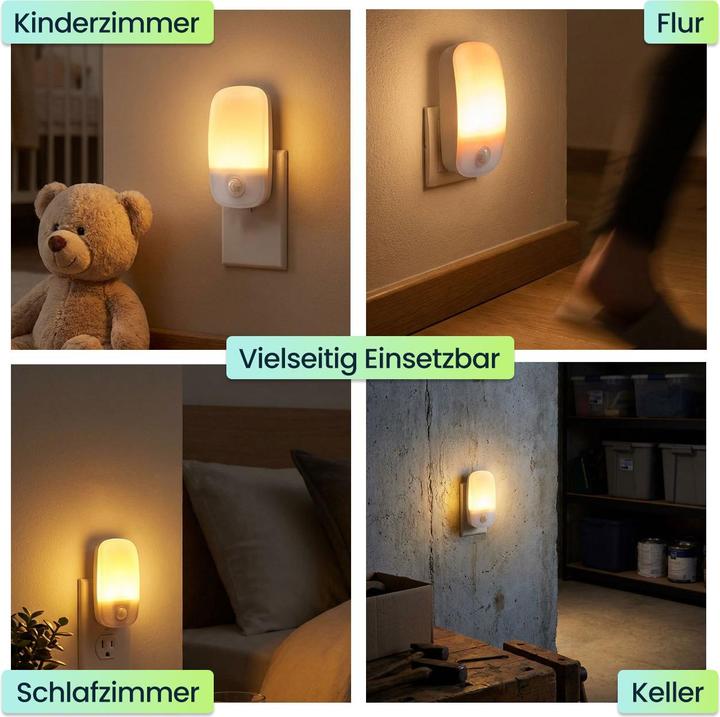 Produktbild Casativo LED Nachtlicht Stecker mit Bewegungsmelder & Dämmerungssensor